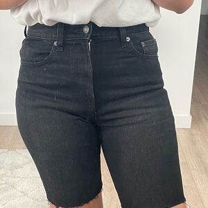 GAP Black High-Rise Bermuda Shorts